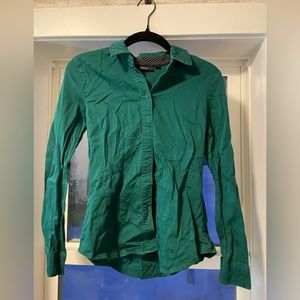 Apt 9 button down ladies work shirt emerald green - SZ Extra small